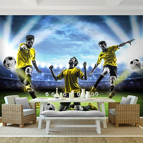 Fototapete Fussball 308 x 220 cm – Vliestapete – Wandtapete – Vlies Phototapete – Wand – Wandbilder XXL – !!! 100% MADE IN GERMANY !!! Runa Tapete 9049010a - 2