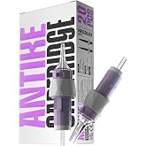 ANTIKE 20 Pcs Clouds Tattoo Needles Cartridge with Silicone Handle #10 (3RL) 0.3mm Bugpin Round Liner X-Taper Tattoo Cartridg