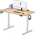 FLEXISPOT Lite Electric Standing Desk - 110 * 60cm Height Adjustable Sit Stand Desk for Home Office (Maple)