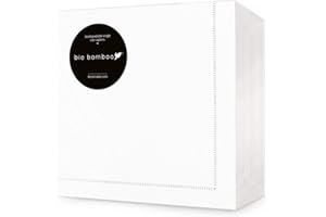 bio bamboo® - Confezione 50 tovaglioli monouso 40x40 CORNICE ARGENTO in fibra di bambù, biodegradabili e compostabili