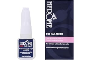 Herome - Reparador de Uñas Inmediato SOS 10ml + Mini Lima | Pegamento para Reparar Uñas Rotas, Resultado Instantáneo, Tratamiento para Uñas Desgarradas, contiene Mini Lima para dar Brillo