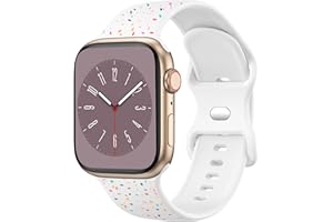 Meliya für Apple Watch 9 Armband 41mm Damen Herren, Buntes Silikon Ersatzarmbänder Kompatibel mit iWatch Series 10 9 8 7 6 5 4 3 2 1 SE Uhrenarmband 40mm 38mm 42mm 44mm 45mm 46mm 49mm