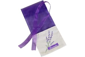 VOSAREA Lavendel Beutel Leere Duft Lavendelsäckchen mit Kordelzug Sack Duftsäckchen 30 Stück (Lila)
