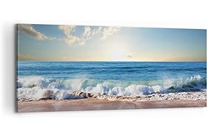ARTTOR Lienzos decorativos 100x40cm Cuadro Sobre Lienzo Moderno mar orilla agua Grande Dormitorio Cocina Cuadros Pared Imágenes Cuadros Decoracion Salon Wall Art Prints Decor Canvas AB100x40-3551