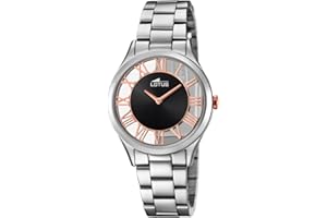 LOTUS Reloj Mujer Analógico de Acero Inoxidable 316l Plateado - Movimiento de Cuarzo - Cristal Mineral de Alta Resistencia - Resistente al Agua 5 ATM - Special Prices 18395