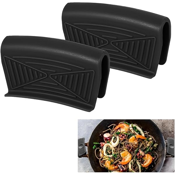 2 Paires De Protège-poignées Silicone Pour Casseroles Chaudes - Résistant à 250°C - Antidérapant