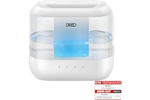 Dreo Luftbefeuchter für Schlafzimmer, Top Fill 4L Supersized Cool Mist Humidifier mit Öl-Diffusor und Nachtlicht, 32H Laufzeit, Leise Ultraschall-Luftbefeuchter für Baby-Kinderzimmer und Pflanzen