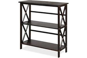 Giantex 3-poziomowa konsola stołowa z urządzeniem zapobiegającym przechylaniu, nowoczesny stół wejściowy z solidną ramą, regał do przechowywania jako regał do wejścia, salonu, biura, 79x32x86 cm