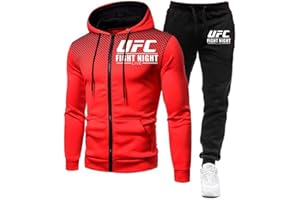 WXYZ Sudadera Conjunto De Pantalones De Suéter con Cremallera para Hombre, Ropa De Entrenamiento De Fitness UFC Y MMA De Primavera Y Otoño (Color : A4, Size : XX-Large)