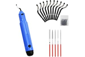 ACONDE Sbavatore di Attrezzi Set con 10 Pezzi di Ricambio e 5 Set di Lime Diamantate, Rotazione a 360° Sbavatore Manuale, Sbavatura Strumento Universale