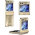 PUCHEN Case for Samsung Galaxy Z Flip 5, Anti-Fall Electroplated Case with Hinge Protection Case Compatible with Samsung Galaxy Z Flip 5 (Gold)