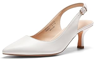 DREAM PAIRS Damen Pumps Slingback Sandalen Pumps für Damen Pointed Toe Kleid Partei Gericht Schuhe Damen Kitten Heel Hochzeit Schuhe