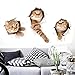 Produktbild Alxcio 3D Wandaufkleber Aufkleber Wandbild Removable Decals Kunst Zimmer Dekor Wohnzimmer Schlafzimmer Kinderzimmer Sofa Hintergrund Wandtattoo Möbel (Katze)