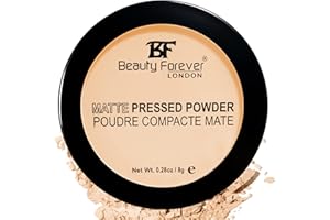 BF BEAUTY FOREVER Beauty Forever Matte Pressed Powder, Oil Free & Lightweight, 8gms (01 Transparent)