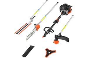 FUXTEC Benzin Motorsense FX-MT152 4in1 Multitool 52 cc - Profi-Tragegurt & 3 PS Leistung - Kombigerät Heckenschere Hochentaster Kombisystem Freischneider - 2-Takt Test Oberklasse 1,4