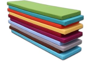 WANGLE Waterproof Bench Cushion Pad Thick Long Chair Seat Pad 2 3 4 Seater 5cm Bench Seat Cushions With Zipper Removable Washable for Patio Swing Furniture Indoor Outdoor