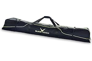 Black Crevice Borsa da sci per 3 paia di sci alpini, Tasca per Sci. Unisex Adulto