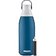 Brita Stainless Steel Premium Filtering Water Bottle, BPA-Free, Reusable, Insulated, Replaces 300 Plastic Water Bottles, Filter Lasts 2 Months or 40 Gallons, Includes 1 Filter, Marina - 32 oz.
