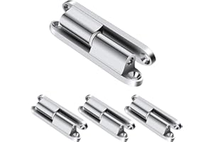 PEACEKING 4 Piezas Bisagra Puerta Madera, Bisagras Puerta Renovación a Prueba de óxido, Bisagra Cierre Automáticas Plegables para Puerta Armario, Caja, Cobertizo, Ventana, Valla (6cm)