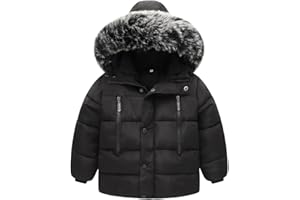Acuryx Cappotto Piumino con Cappuccio da Bambino Giacca Trapuntata Ragazzo Parka Zip Up Impermeabile Invernale 6 Mesi-6 Anni