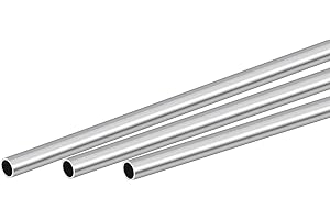 sourcing map 3 Stück 6063 Aluminium Rohr 5mm Außendurchmesser Rund Alurohr 4mm Innendurchmesser Aluminium Rundrohr 300mm Länge Hohlrohr Aluminium Gerade Rohr Aluminiumrohre Aluprofil Rohre