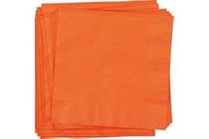 Unique Party - 3221 - Serviettes en Papier - 13 cm - Orange
