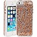 Produktbild Case-Mate Karat Schutzhülle für Apple iPhone SE/5S/5 in Rose Gold [Echte 24K Blattgold Highlights | Transparent | Einzigartig Tasten in Metall Optik] - CM034284