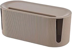 MISOYER Boîte Cache-Cordon - Rangement pour Cordon Style Nordique avec Couvercle,Cord Hider Box pour Cacher la Protection Contre Les surtensions sur Le Bureau ou Le Sol