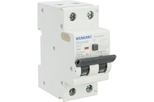 WENGART Wengat WGL8-80 Disjoncteur différentiel type A 6kA, AC230V 63A, 1P+N 30mA Arrêt à un bouton Protection complète pour appareils électriques