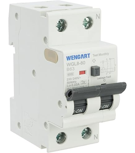 Disjoncteur Magnétothermique 1P+N 32A 6kA 220V – Rail DIN 1 Module – Protection Surcharge & Court-Circuit