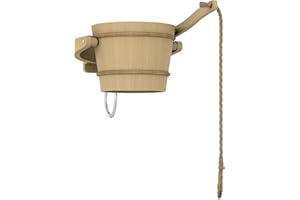 Saunainter Eimer Schwalldusche für die Sauna – 18 Liter, Montierbar, automatische Nachfüllung, Kaltwassertherapie-Zubehör (Kiefer)