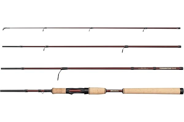 Abu Garcia Tormentor2 Travel Spinning Rod, légère avec Blank en Carbone 24T, poignée en liège, Design Compact, Poissons prédateurs d'eau Douce et d'eau salée, 3.04m 25-65g