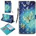 Produktbild Flip Handy Schutzhülle für Sony Xperia XA2 Plus, Stoßfest Weich PU Leder Damen Herren Karten Magnet Stand Halter 3D Farbdruck Brieftasche Klappetui (Schmetterling)