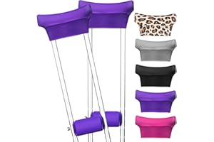 YASDYRI Krücken Pads und Krücken Polster Hände Anti Rutsch Krückenpolster Waschbar Weich Schaum Underarm Krücken Polster für Kinder Erwachsene 4 Stück (lila)