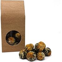 10 x Teeblume / Teerose - "Fortune Balls" - Grüner Tee und Ringelblumenblüten