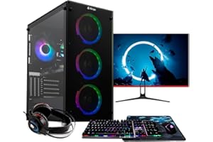 NitroPC - Pack Bronze Plus | Computer gaming completo (AMD Ryzen 5 4650G 6/12 4.2GHz, RX Vega 7, RAM 16GB, M.2 1TB, Windows 11, RGB | WiFi, monitor 22", tastiera, mouse, cuffia) PC fisso