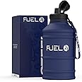 Fuel24 1.3L/2.2L Water Bottle Metal - STRONG, Drop & Leakproof BPA free 1L 2L Water Bottle Stainless Steel (2 Litre) - Large Gym Bottles for Men, Sports Water Bottle, Travel, Hiking Water Bottle