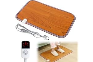 KQWVZ Alfombra Calefactada para Los Pies, 50x30cm Alfombra Termica Pies, Calentador De Pies Electrico, Calentador Pies con Termostato, Alfombra Electrica Calefactora Para Oficina, Hogar
