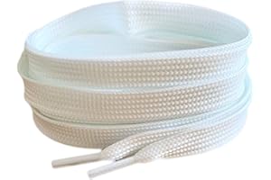 SLEEP FACTORY LTD Sleep Factory's Shoe Laces, 1 Pair 8mm Wide Flat Shoelaces for Sneakers, Kids and Adults, Premium Trainer Shoe String, Replacement Shoelaces