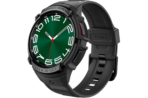 Spigen Rugged Armor Pro Fodral med Band Kompatibel med Samsung Galaxy Watch 6 Classic 47mm 2023