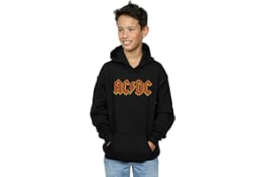 AC/DC Boys Red Logo Hoodie Black 12-13 years(X-Large)