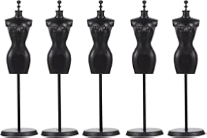 IPLUSMILE 5 Pcs Doll Mannequin Stand Dress Form Mannequin for Sewing Doll Cloth Miniature Dress Form The Manikin s Model Stands Dress Rack Plastic Baby
