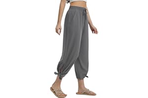 BALEAF Damskie spodnie kąpielowe szybkoschnące letnie spodnie świąteczne spodnie z szerokimi nogawkami luźny krój z kieszeniami