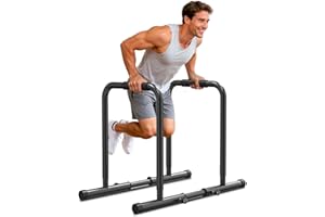 Dskeuzeew Adjustable Dip Bars, 550LBS/250KG Weight Capacity, Heavy Duty Dip Stand Parallettes for Calisthenics, Home Gym & Commercial Use