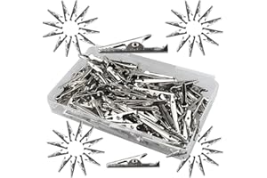 Senvenelec 120Pcs Krokodilklemme Alligator, Clip Alligator, clips, Metallprüfklemmen, Used for electrical testing and DIY modification.