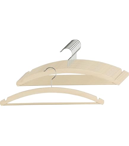 MAWA Grucce In Legno Di Faggio Certificato FSC – Set Da 10 Salvaspazio 42 Cm – Con Gancio Girevole 360° – Made In Germany - 3