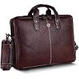 HAMMONDS FLYCATCHER Genuine Leather Office Bag for Men - Laptop Bag for Men - Padded Laptop Compartment - Fits 14 Inch Laptop - Adjustable Strap - Leather Bag for Men - 1 Year Warranty