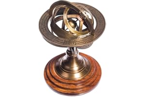 JAPANATTITUDE Sphère armillaire en laiton astronomie 14cm avec pied vintage pirate steampunk globe