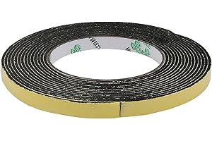 Recogwood Ruban d'étanchéité en mousse 10 mm (l) x 5 mm (P) x 5 m (L), bande d'étanchéité autocollante pour isolation de fenêtre et porte