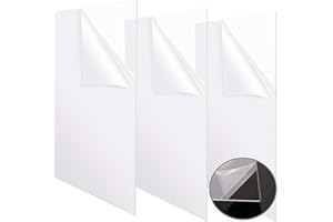 ANYOKO 2mm Transparent Clear Acrylic Sheets 148mm x 210mm/ A5 0.08 inch Thick 3 Pieces, Plexiglass Plastic Sheet for Picture Frame Glass Replacement, Advertisement Signs, Painting, Projects Display